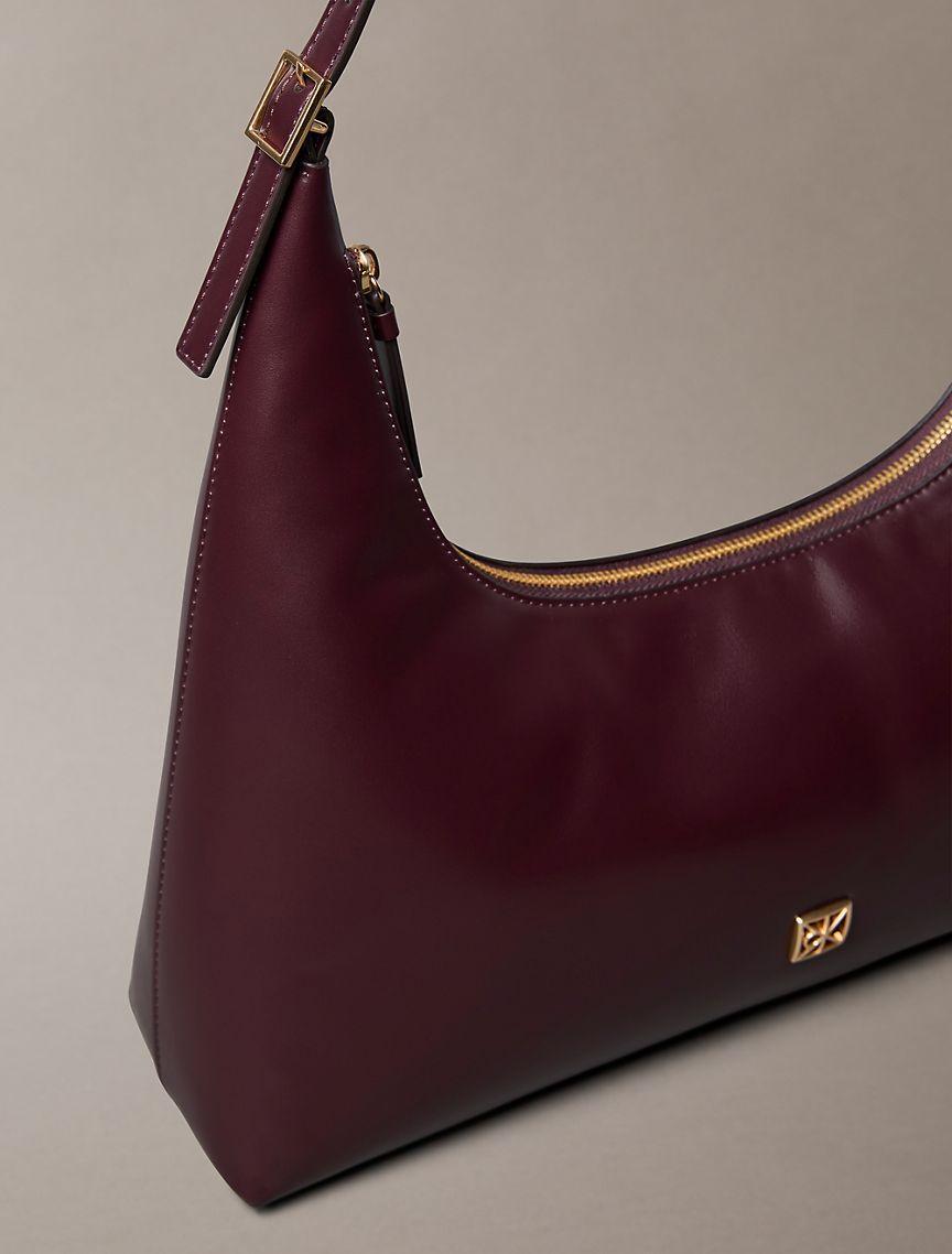 Monogram Logo Emblem Leather Shoulder Bag Product Image