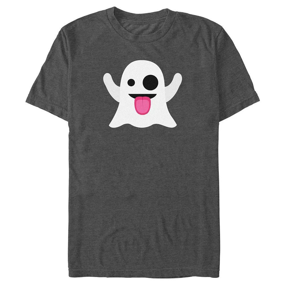 Big & Tall Ghost Emoji Graphic Tee, Men's, Size: XL Tall, Grey Heather Product Image