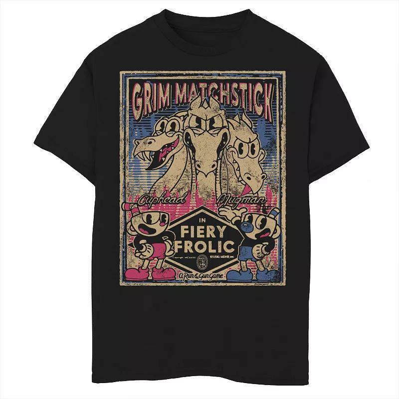 Mens Cuphead Grim Matchstick Fiery Frolic Tee Product Image