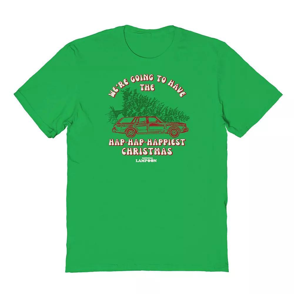 Men's Having the Happiest Christmas National Lampoon's Christmas Vacation Graphic Tee, Size: Large, Irish Green Product Image