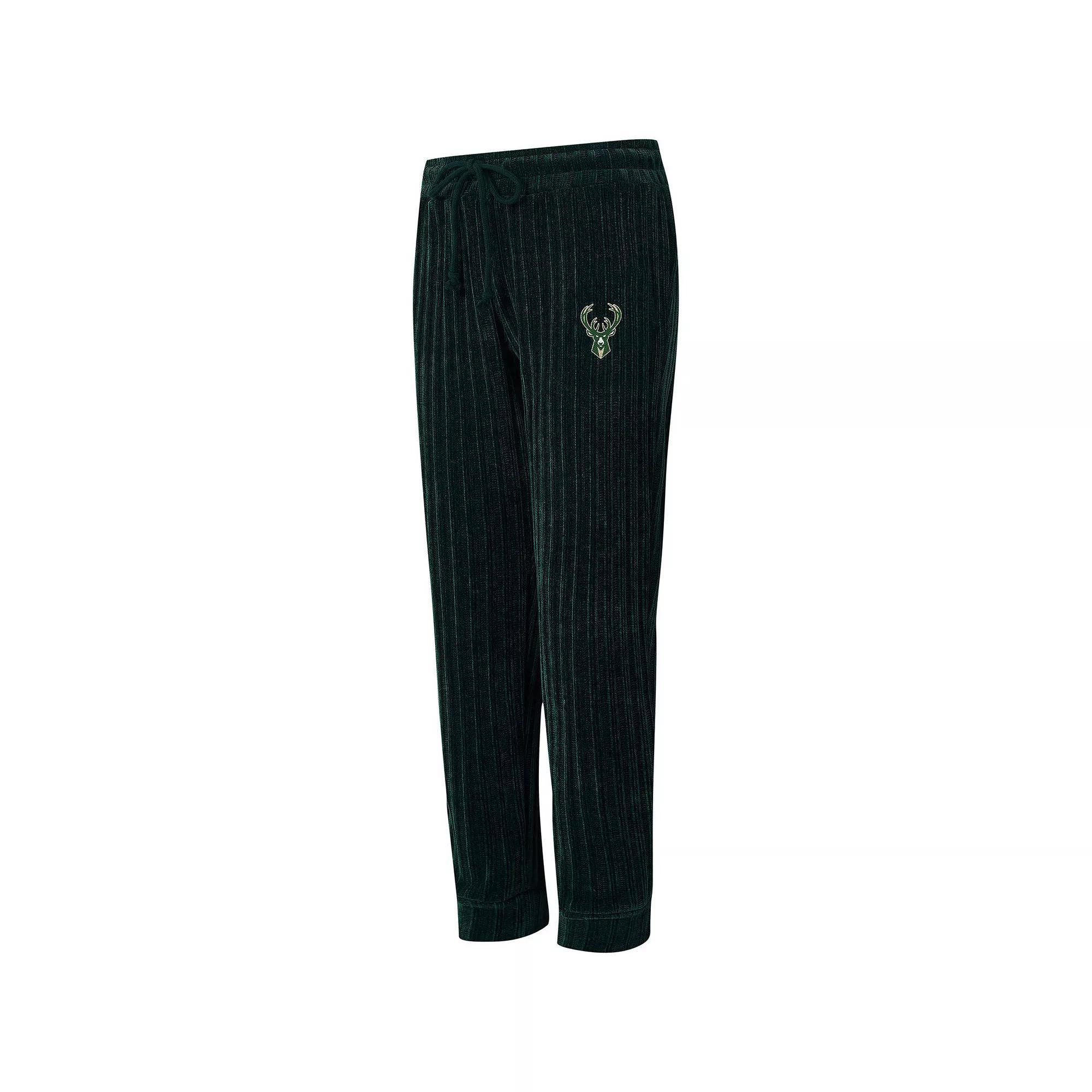 Women's College Concepts Hunter Green Milwaukee Bucks Linger Pants, Size: Medium, Team Product Image