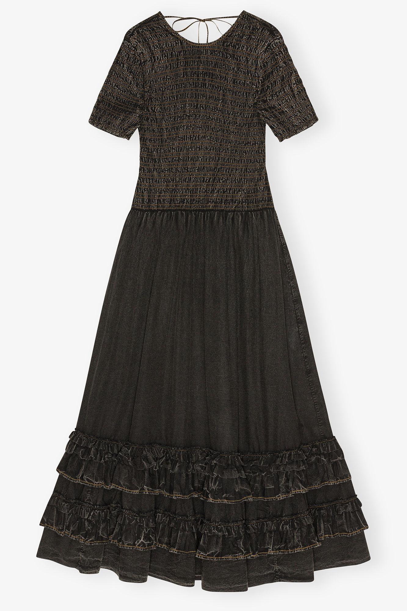 Black Washed Smock Dress Product Image