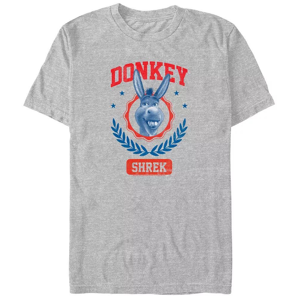 Big & Tall Shrek Varsity Donkey Graphic Tee, Men's, Size: 4XL Tall, Athletic Grey Product Image