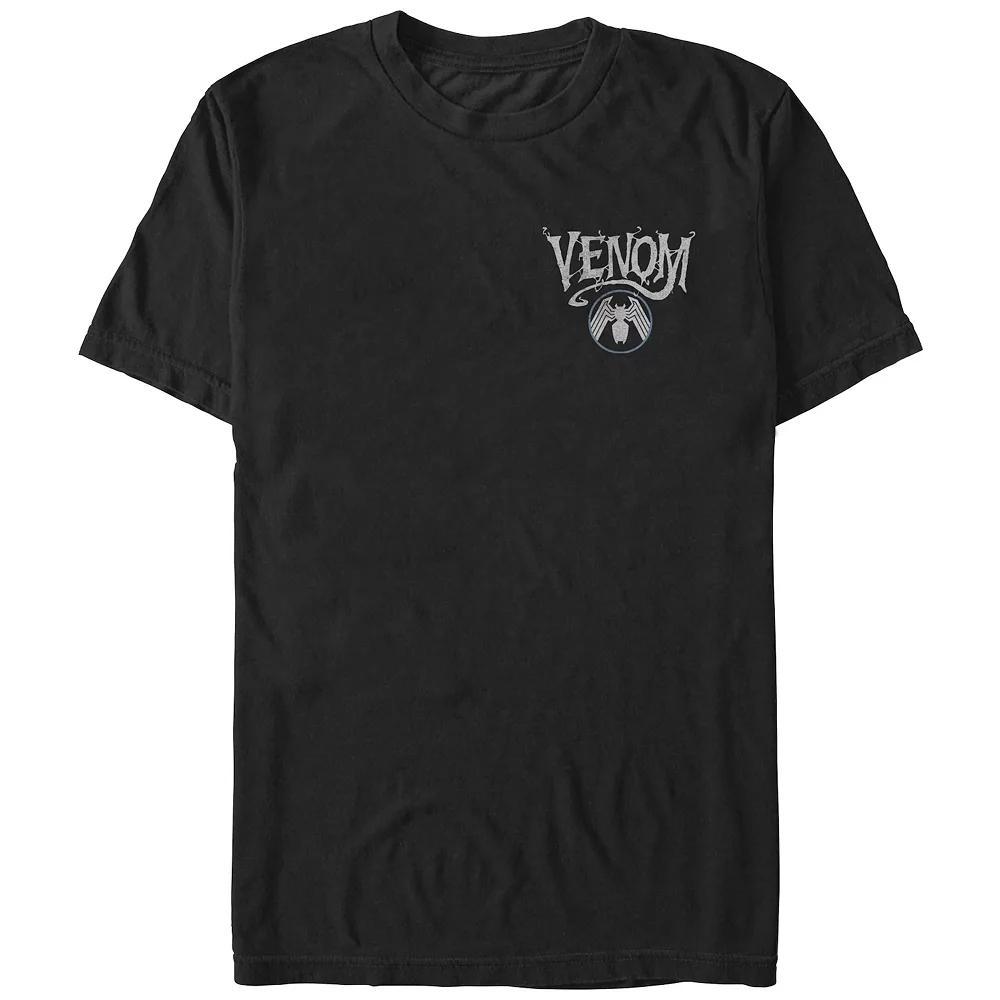 Men's Spider-Man Venom Stamp Graphic Tee, Size: Medium, Black Product Image