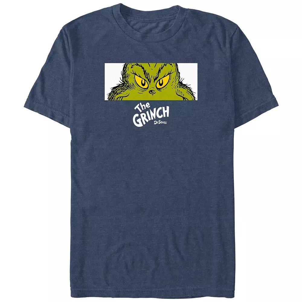 Big & Tall Dr. Seuss Grinch Naughty Eyes Graphic Tee, Men's, Size: 4XL, Navy Grey Product Image