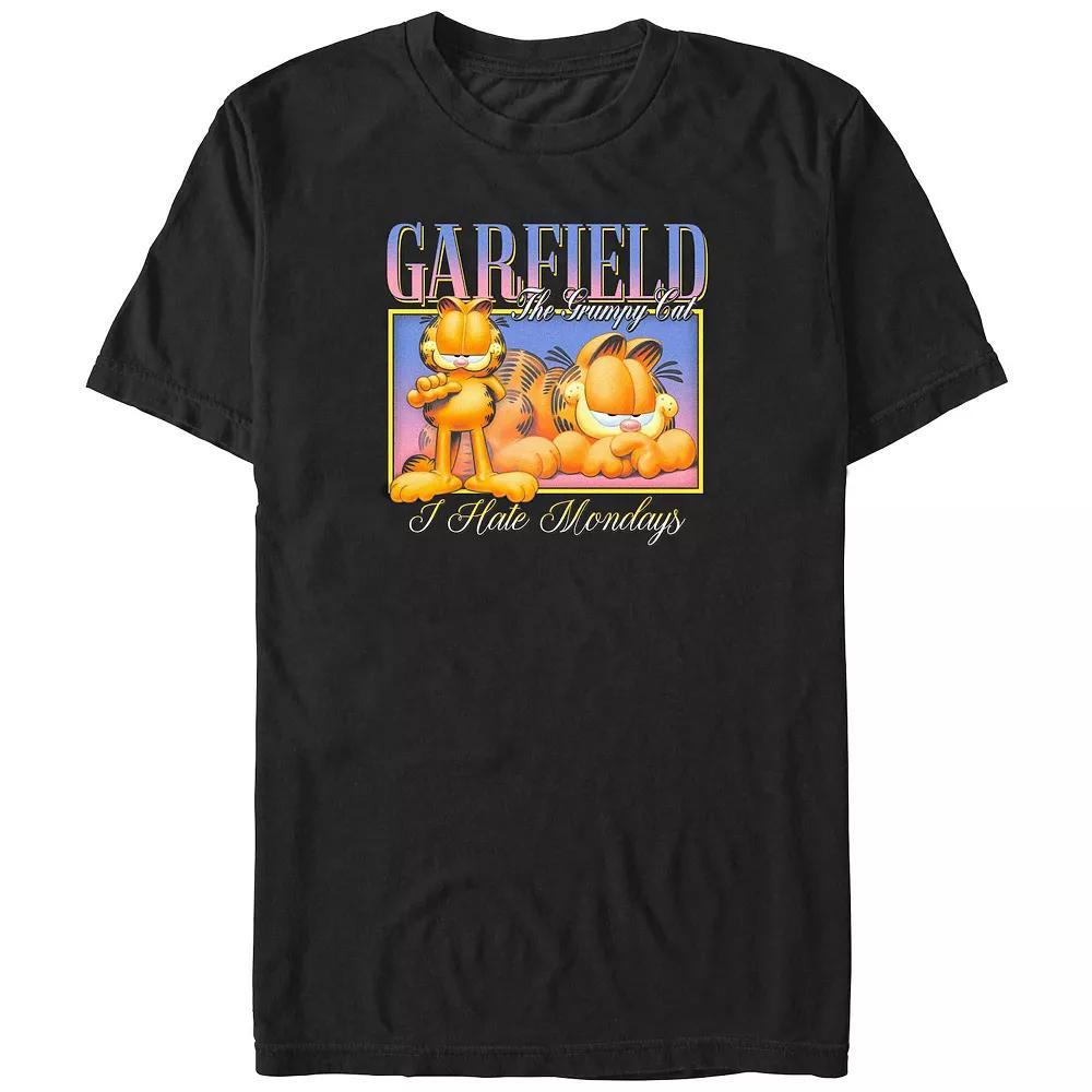 Big & Tall Garfield The Grumpy Cat Portrait Graphic Tee, Men's, Size: XL Tall, Black Product Image