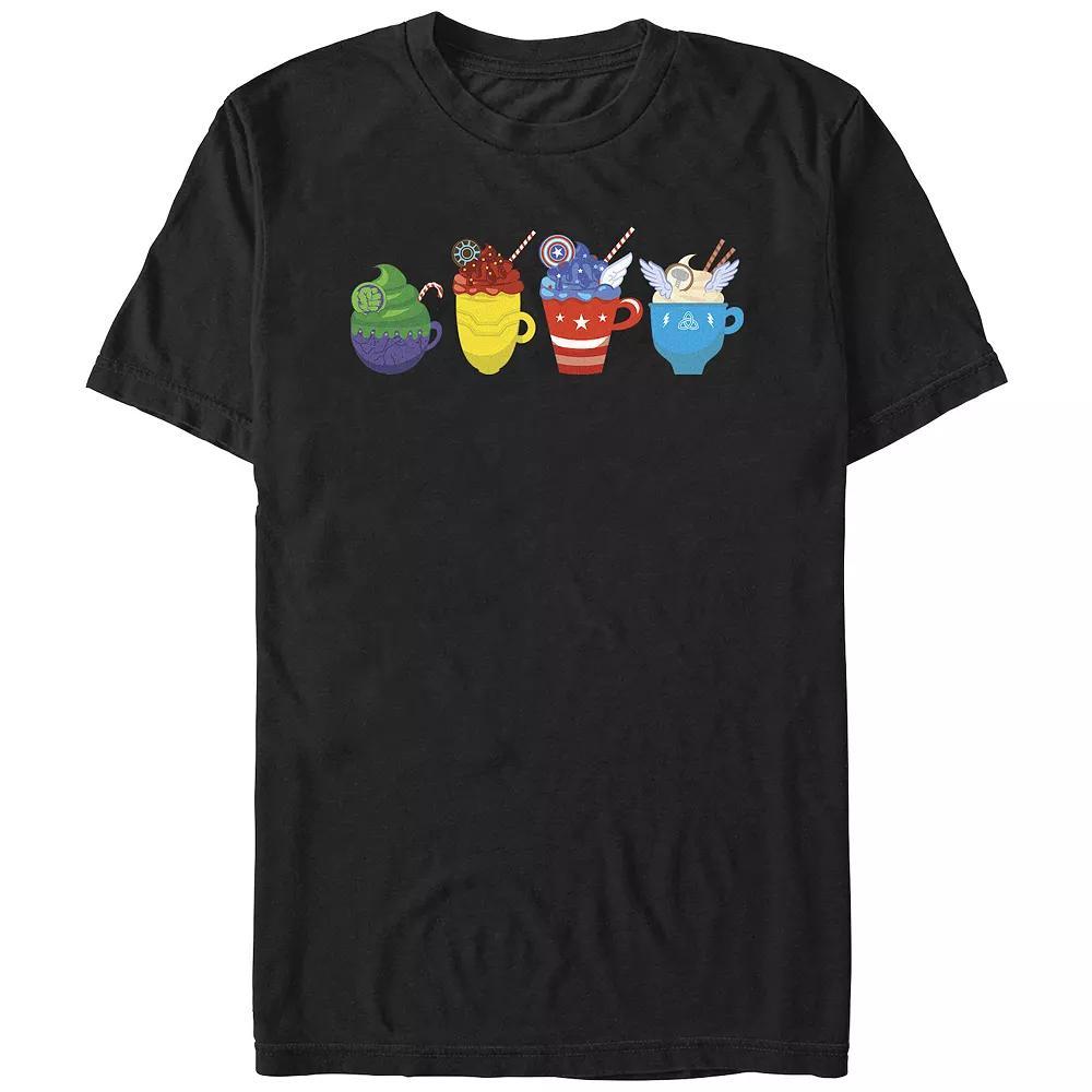 Men's Marvel Avengers Christmas Hot Cocoa Graphic Tee, Size: XXL, Black Product Image