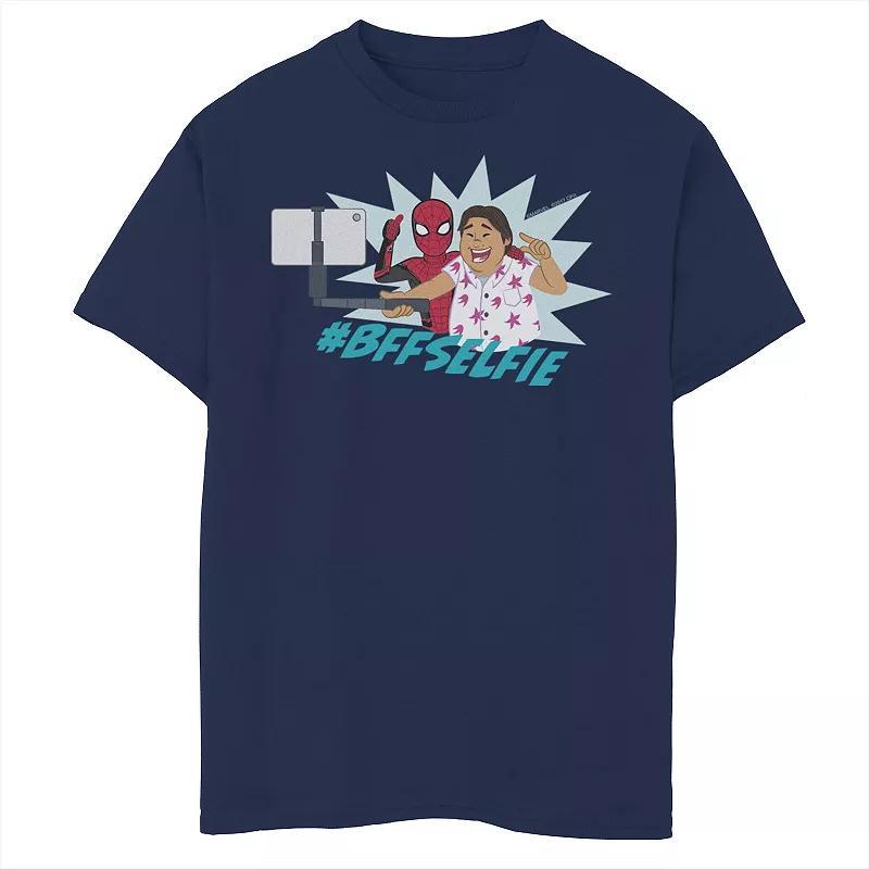 Boys 8-20 Marvel Spider-Man Far From Home #BFFSelfie Portrait Graphic Tee, Boy's, Size: XL, Royal Product Image