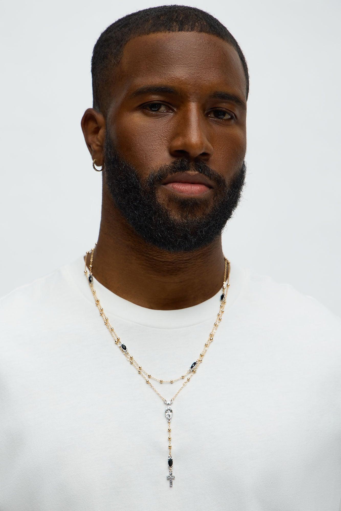 In Your View Necklace Set - Gold Male Product Image
