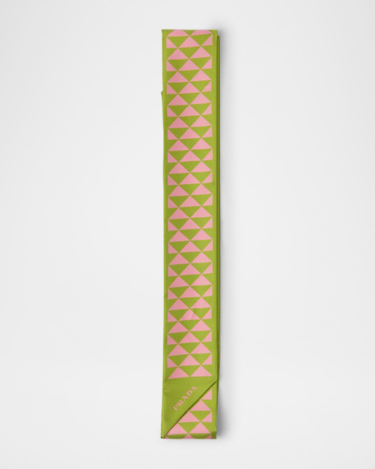 Printed Silk Twill Skinny Scarf Product Image