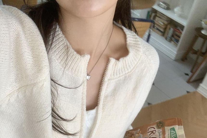 Plain Zip Cardigan Product Image