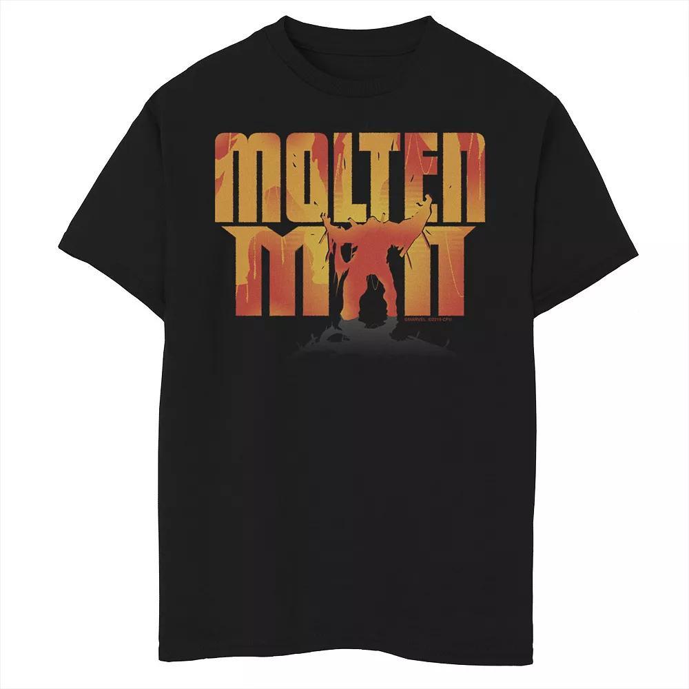 Boys 8-20 Marvel Spider-Man Far From Home Molten Man SIlhouette Graphic Tee, Boy's, Size: Small, Black Product Image