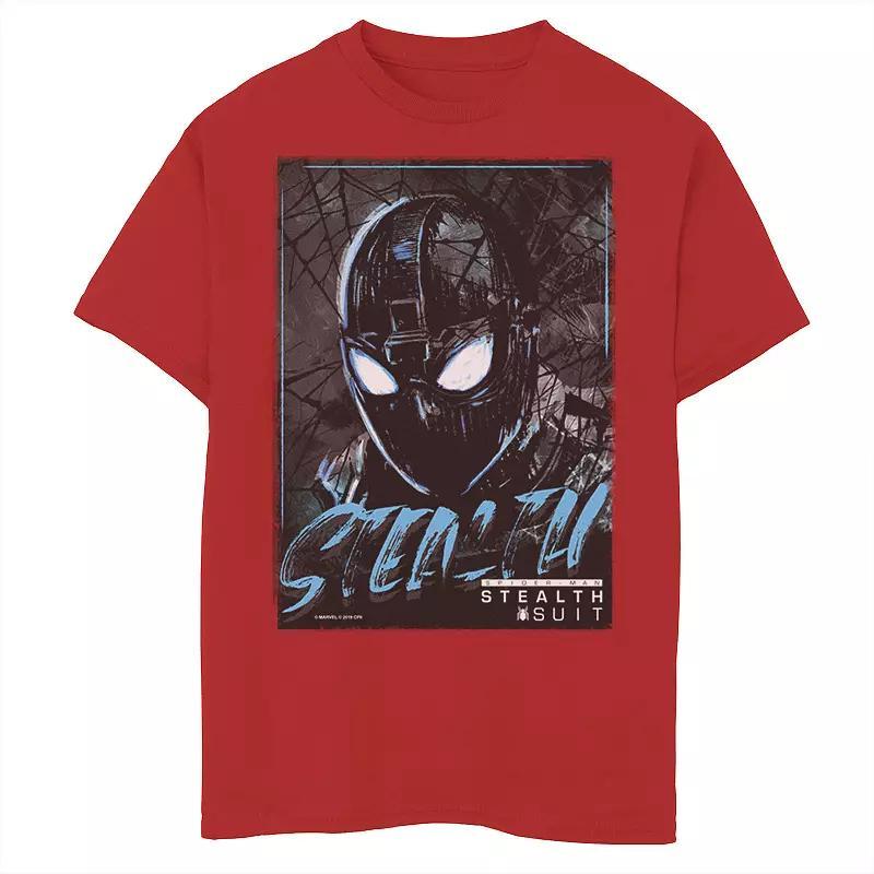 Boys 8-20 Marvel Spider-Man Far From Home Stealth Suit Portrait Poster Graphic Tee, Boy's, Size: Medium, Royal Product Image