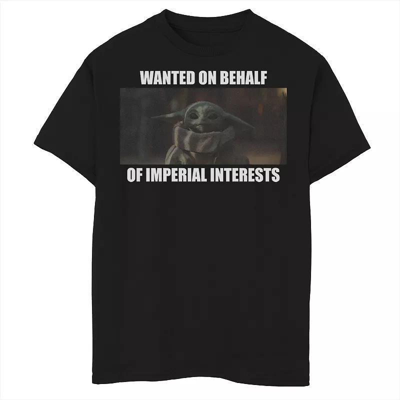 Boys 8-20 Star Wars The Mandalorian The Child aka Baby Yoda Wanted Portrait Graphic Tee, Boy's, Size: Small, Black Product Image