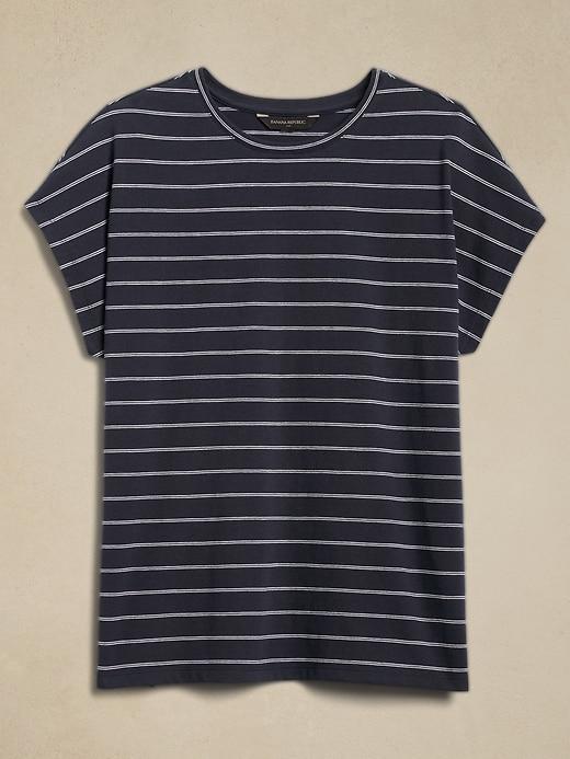 Striped Dolman-Sleeve T-Shirt Product Image
