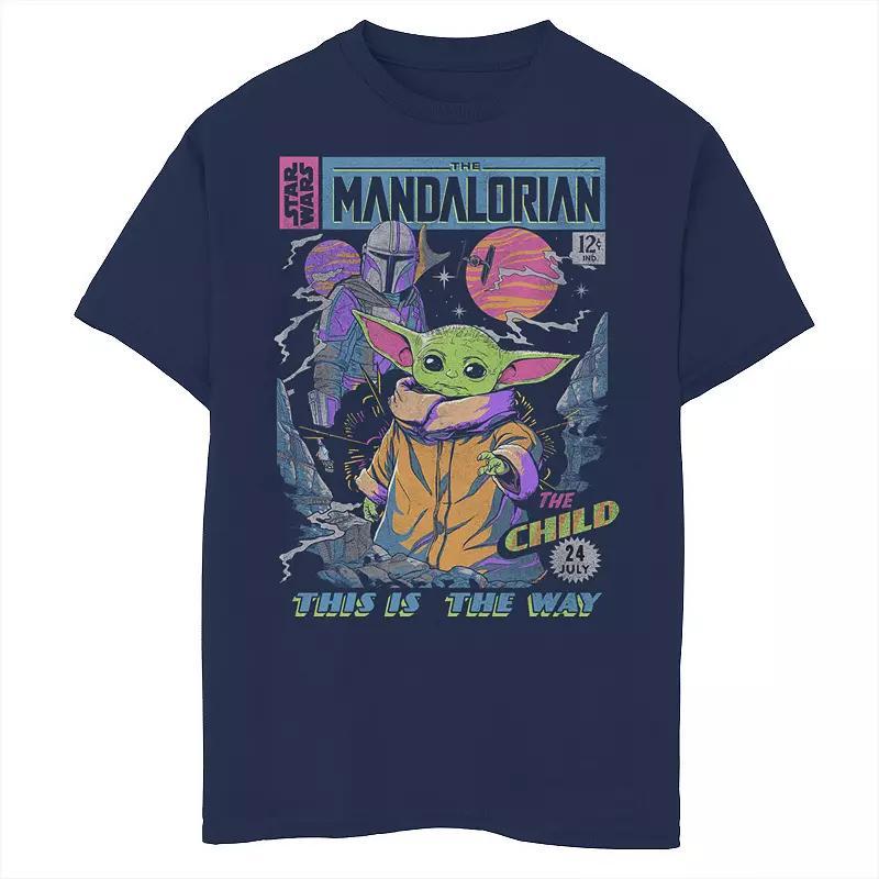 Boys 8-20 Star Wars The Mandalorian Comic Book Cover Graphic Tee, Boy's, Size: XL, Blue Product Image