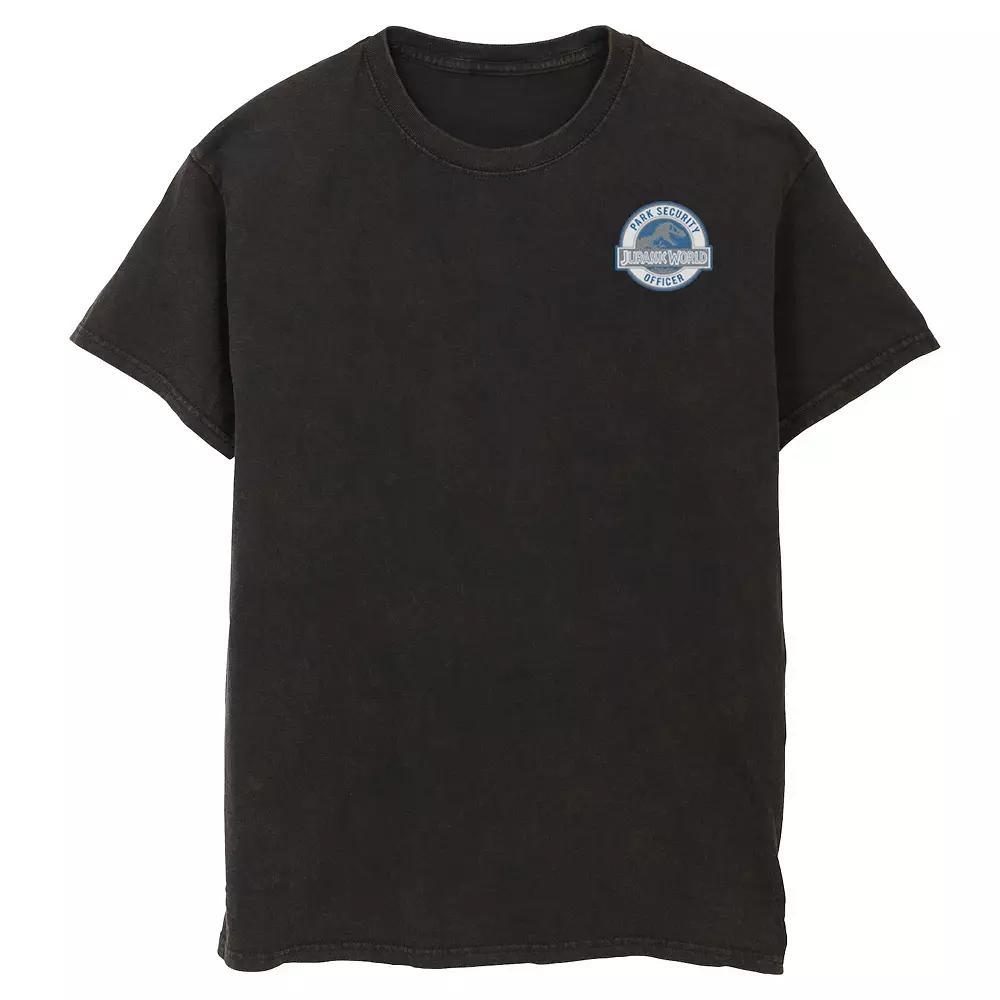 Men's Jurassic World Park Security Officer Badge Graphic Tee, Size: 3XL, Black Product Image