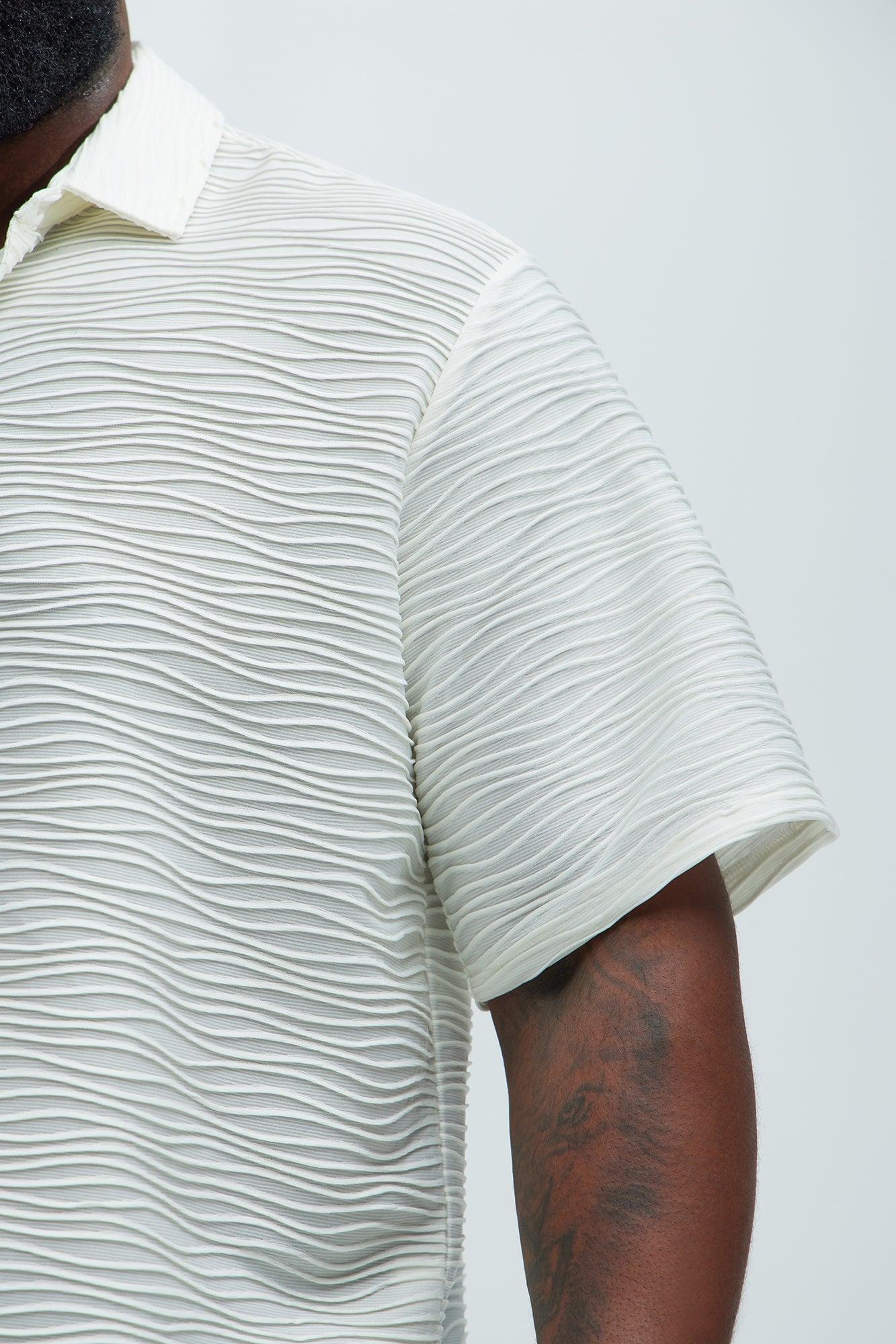 Sounds Good Textured Shirt - Cream Product Image