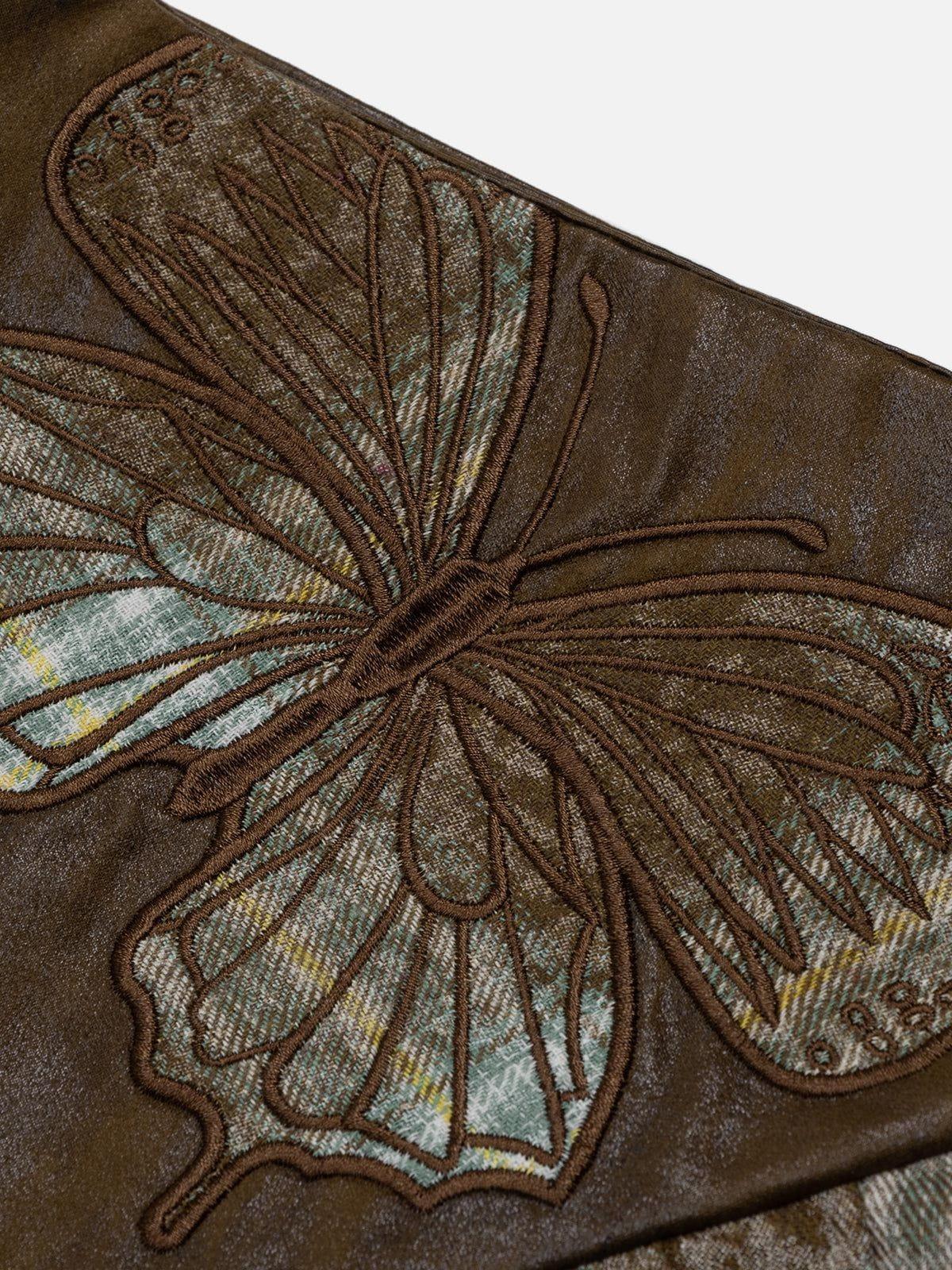 Aelfric Eden Plaid Patchwork Butterfly Skirt Female Product Image