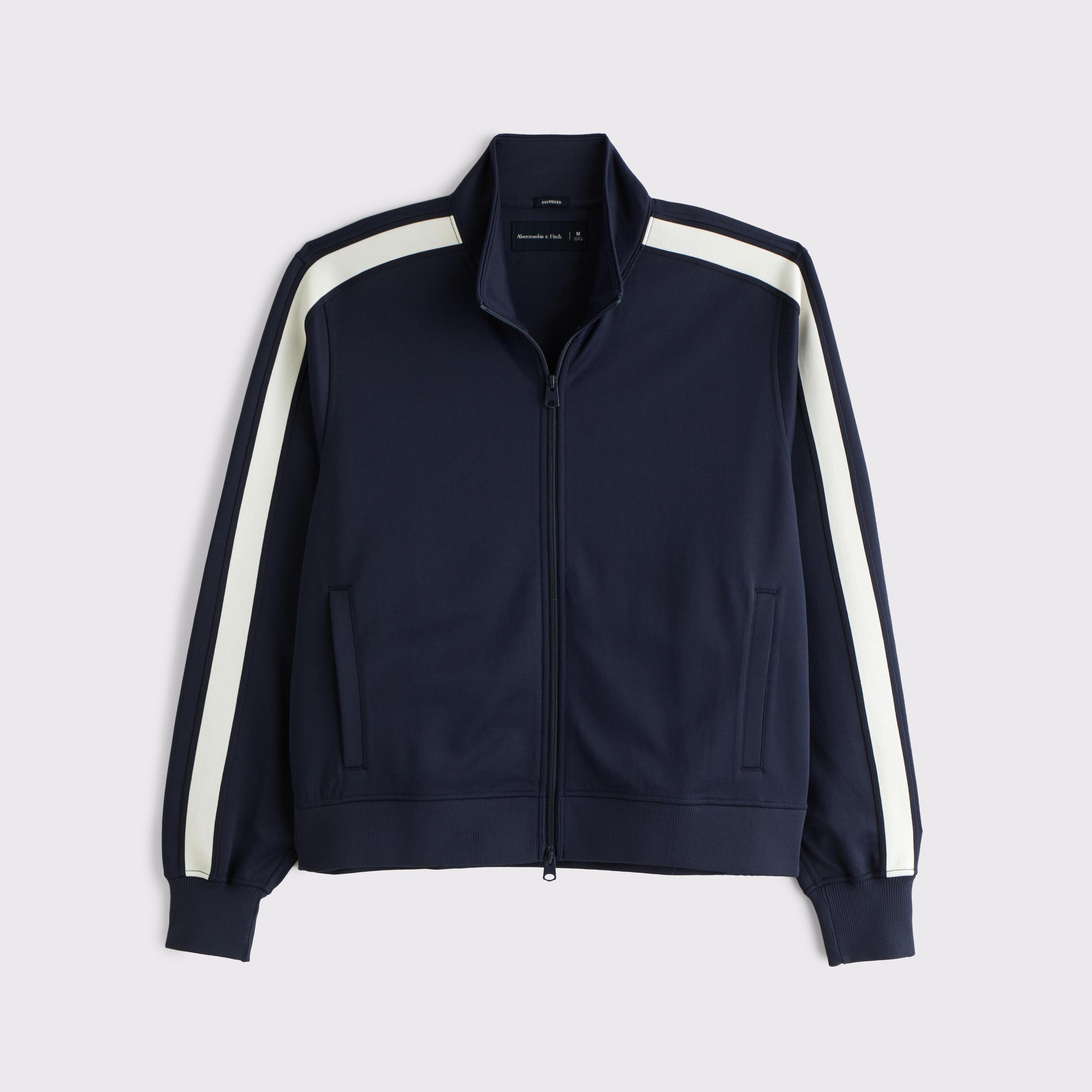 Cropped Tricot Full-Zip Jacket Product Image