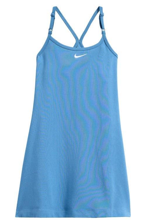 Nike Kids' Sportswear Stretch Racerback Dress in Aegean Storm/White at Nordstrom, Size Xl Product Image