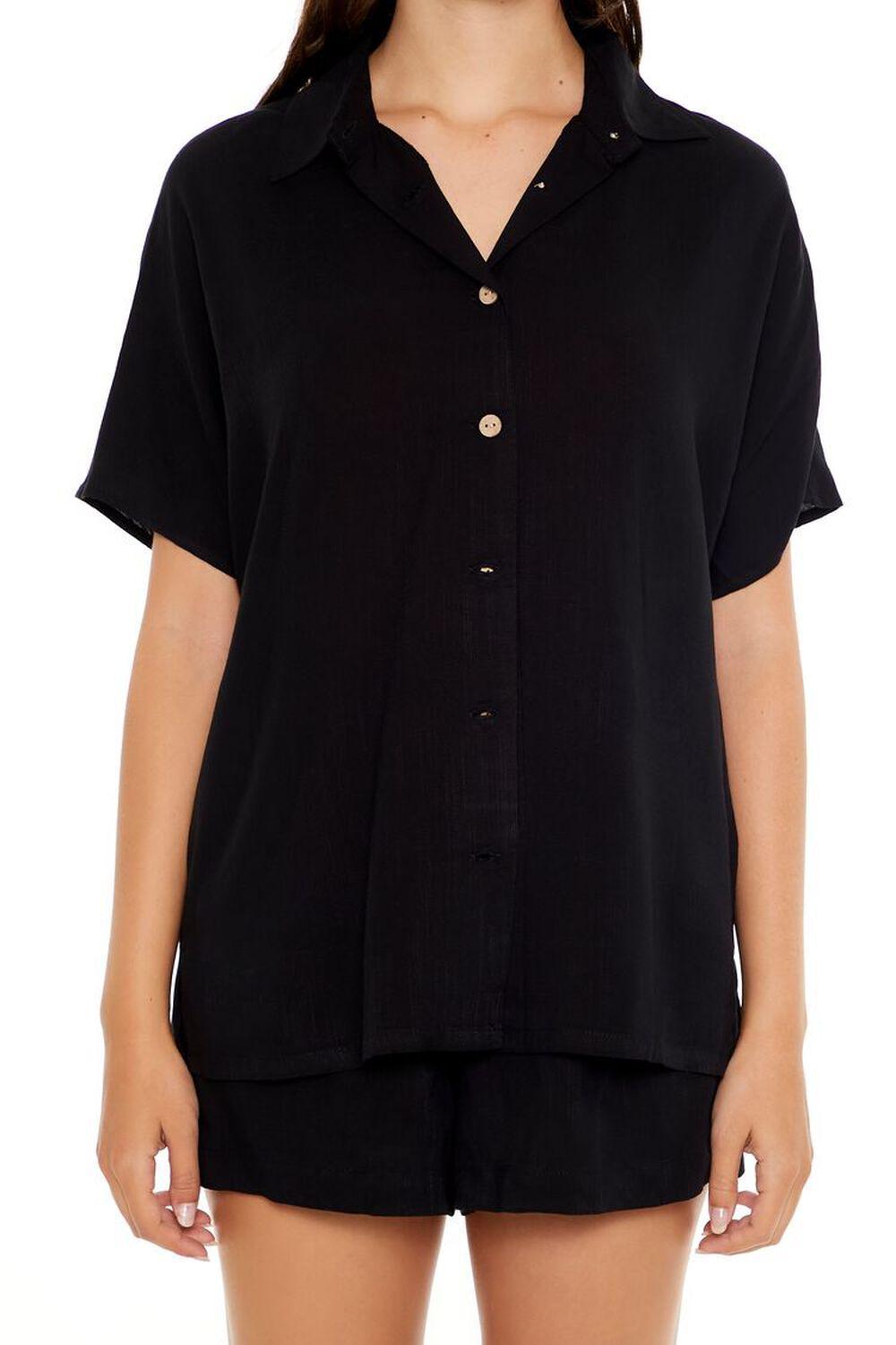 Ribbed Knit Shirt & Shorts Set | Forever 21 Product Image