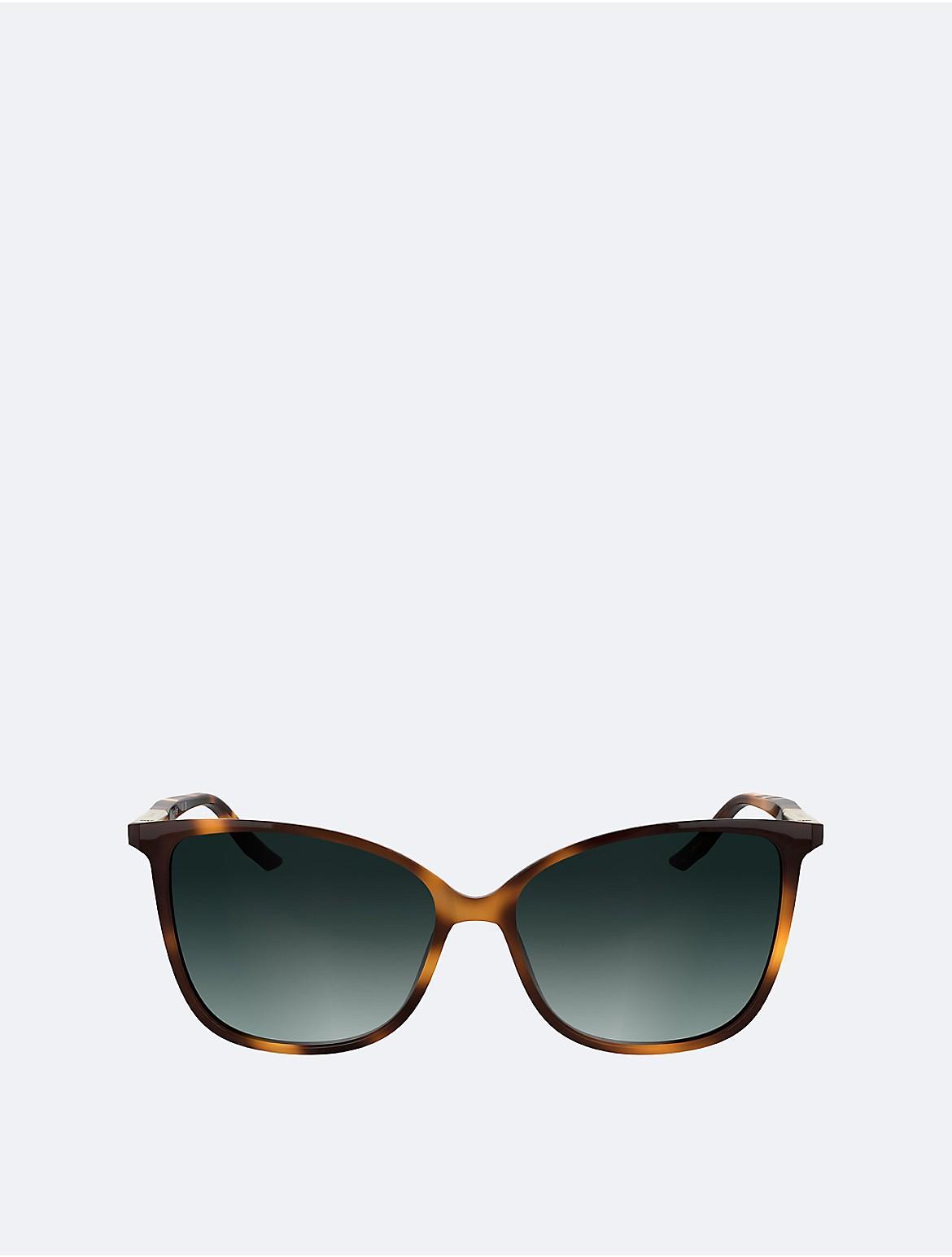 Calvin Klein Womens Slim Butterfly Sunglasses - Brown Product Image