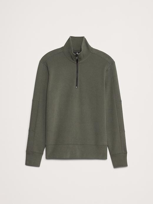 Ribbed Half-Zip Sweatshirt Product Image