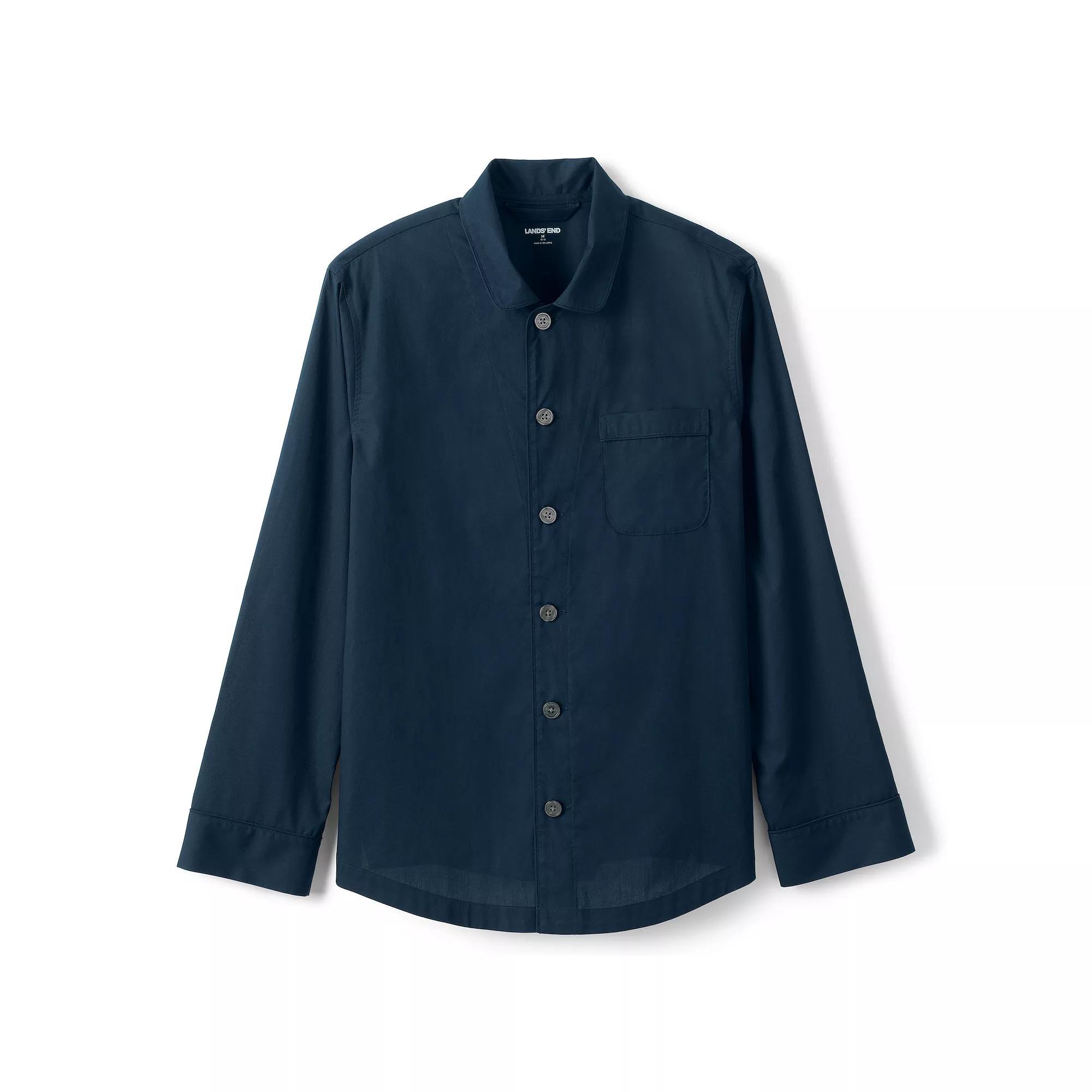 Big & Tall Lands End Broadcloth Pajama Sleep Shirt, Mens Product Image