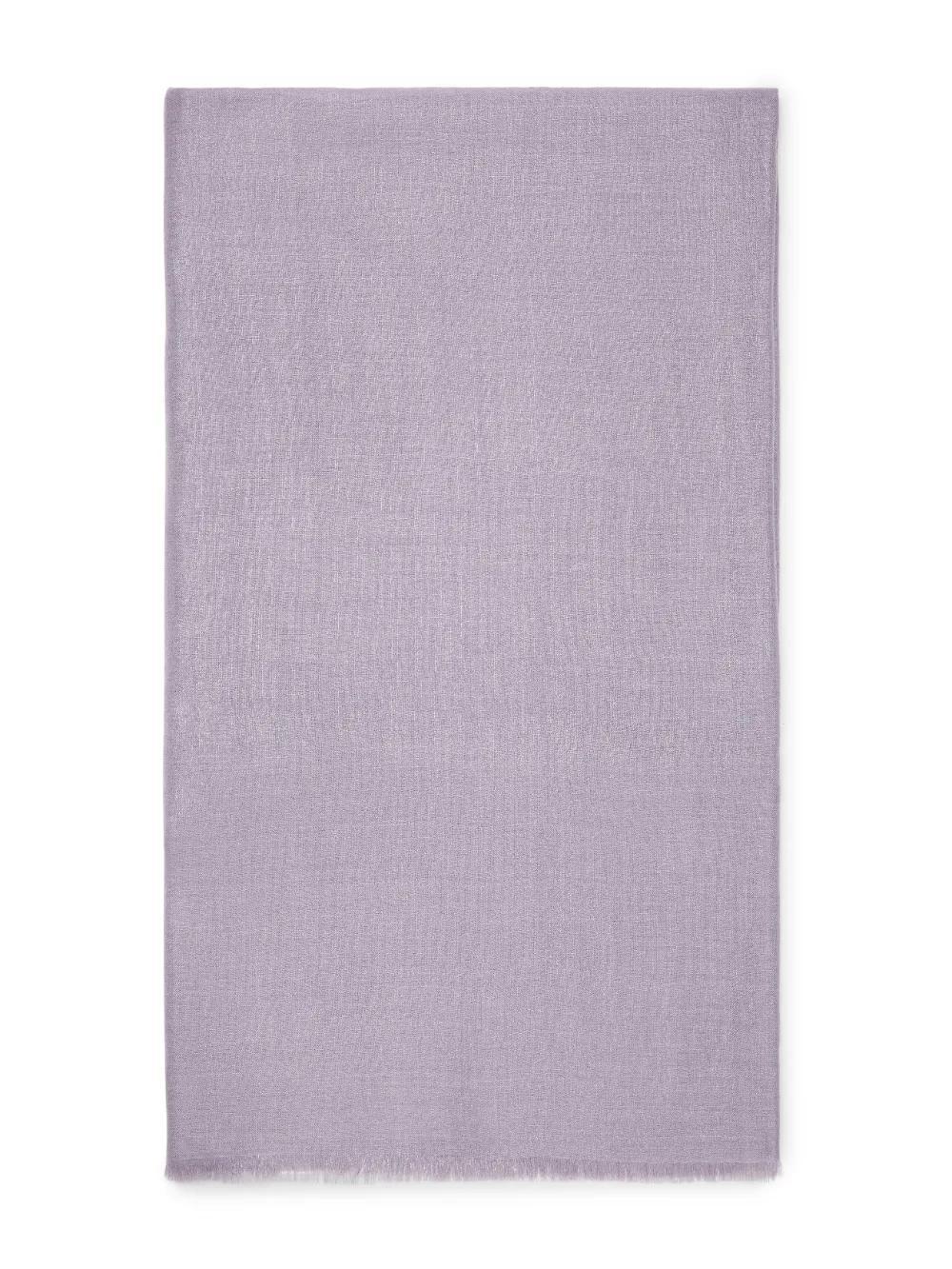 BRUNELLO CUCINELLI Translucent Fringe-edge Scarf In Purple Product Image