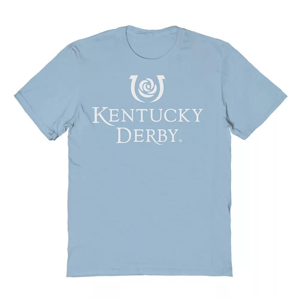Men's Kentucky Derby Vertical Logo T-Shirt, Size: Medium, Light Blue Product Image
