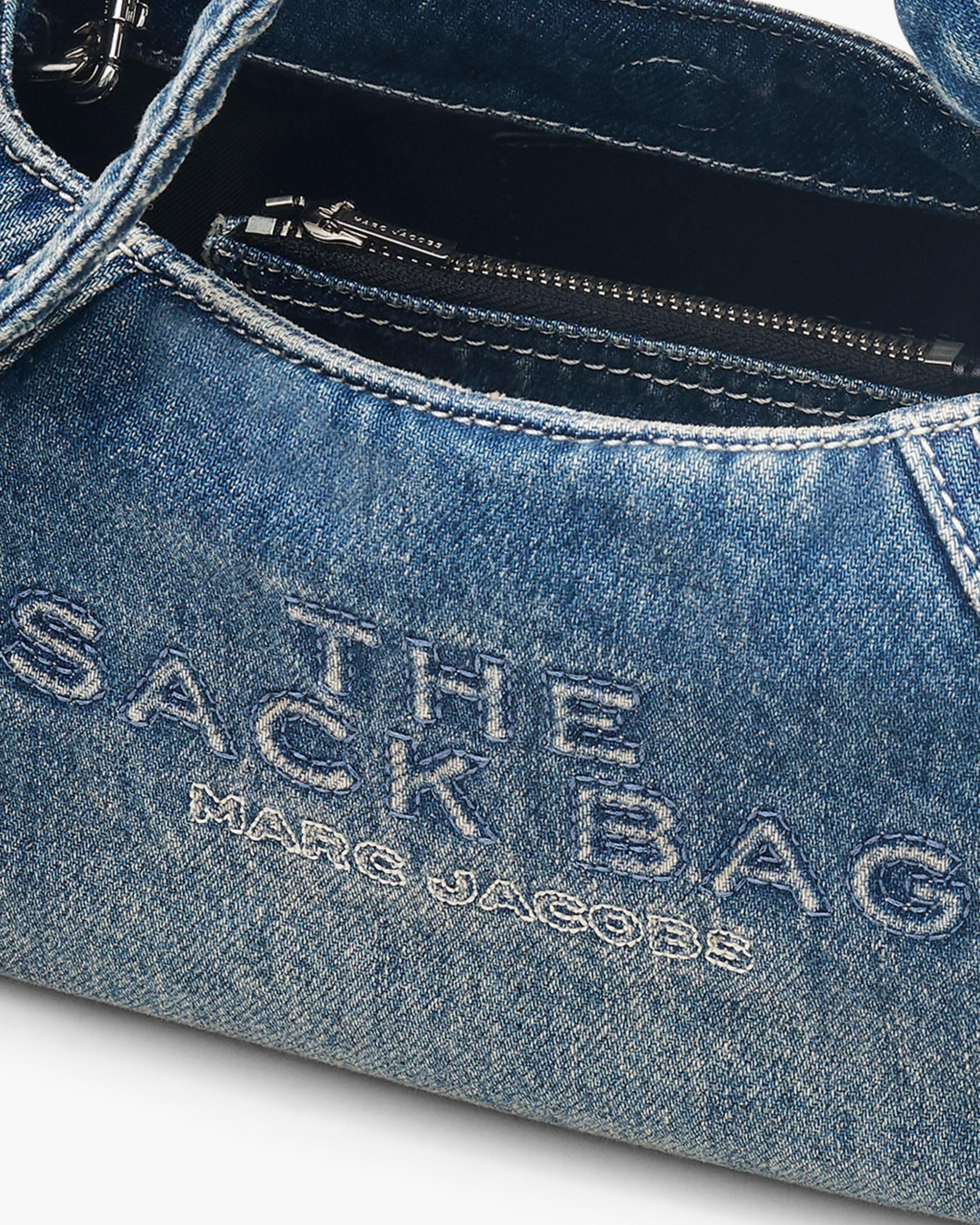 The Bow Denim Mini Sack Bag Product Image