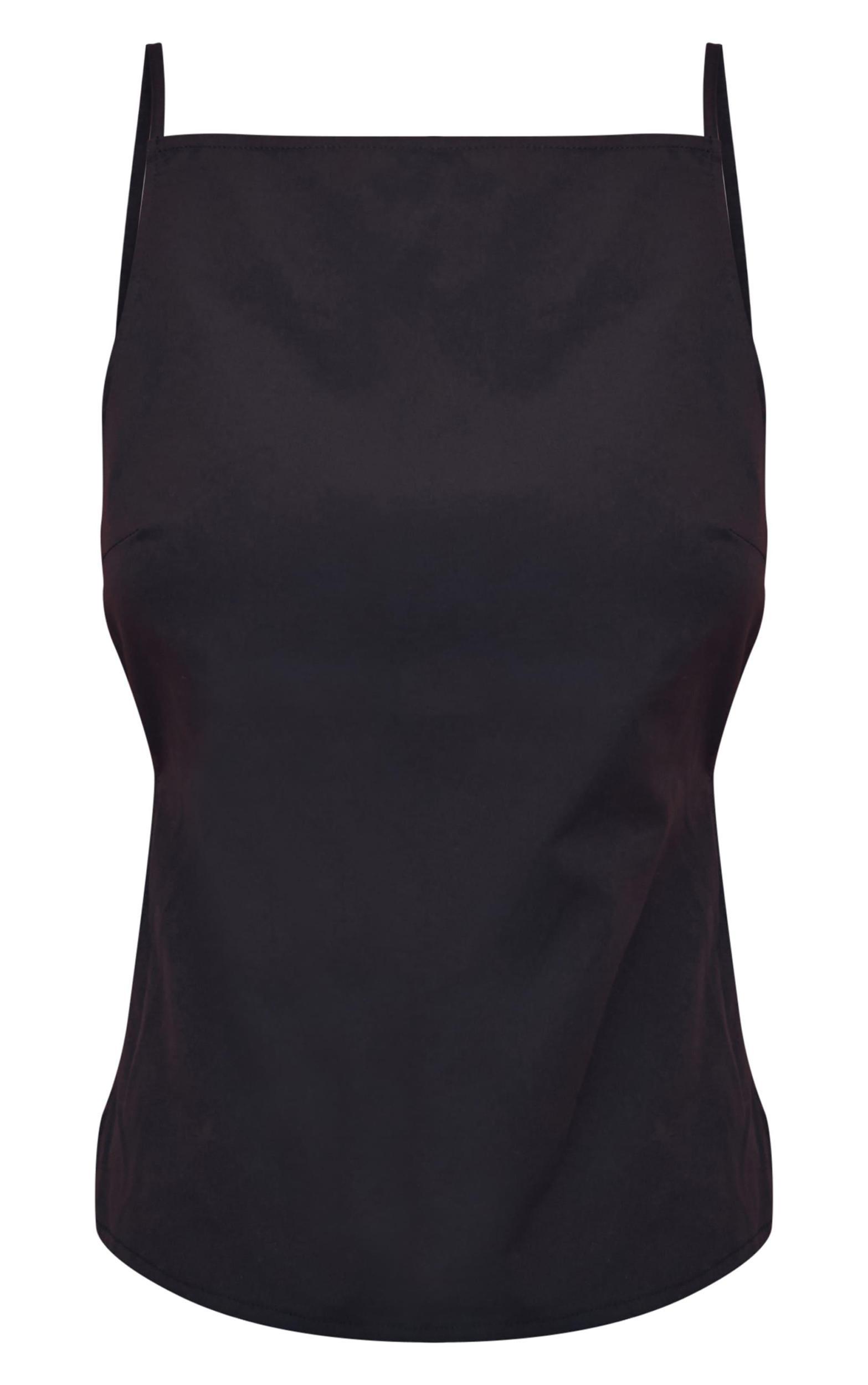 Black Backless Long Top Product Image