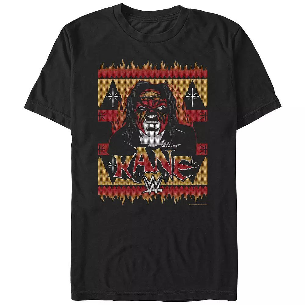 Big & Tall WWE Kane Christmas Sweater Graphic Tee, Men's, Size: 3XL, Black Product Image