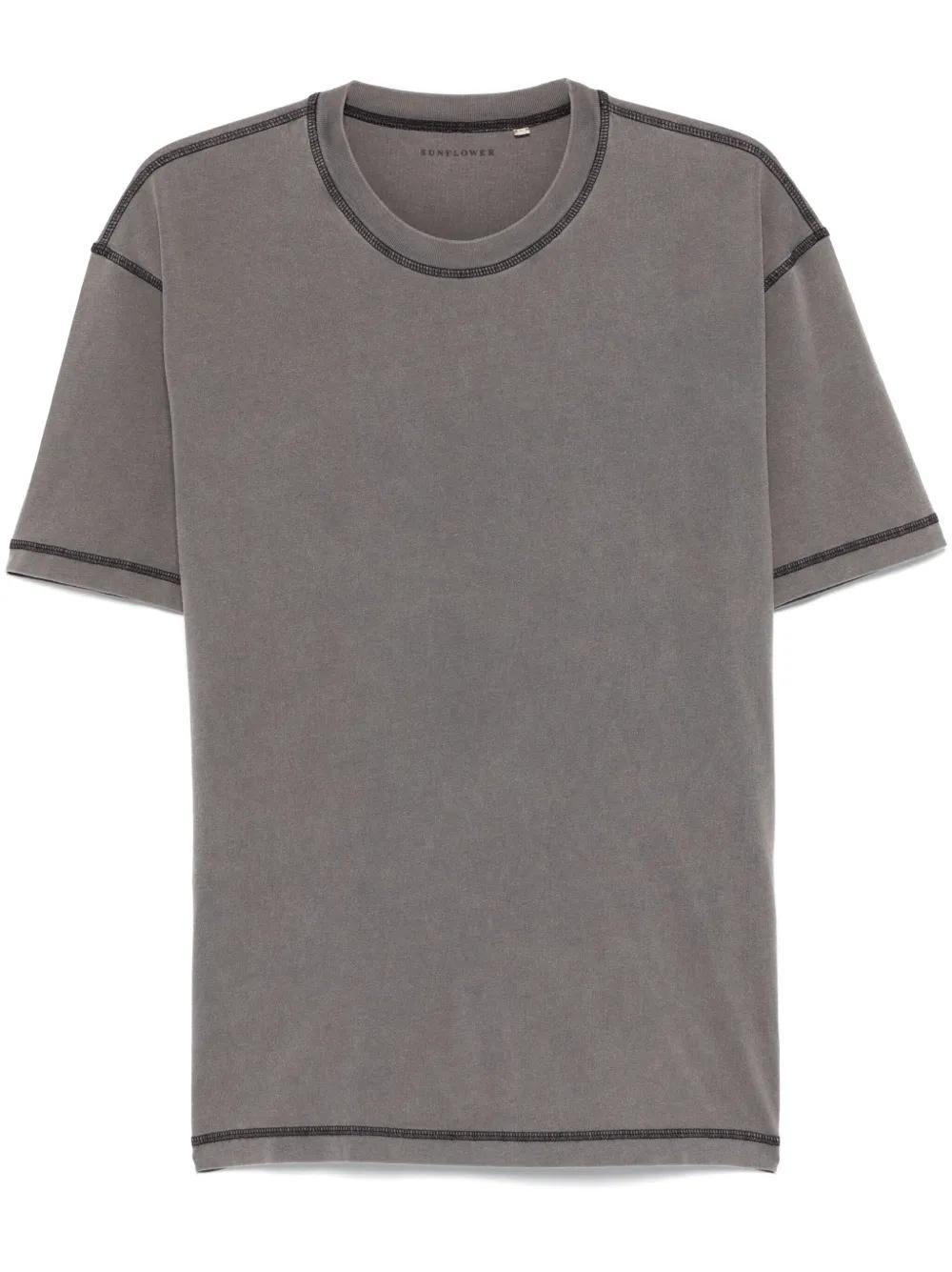 SUNFLOWER Contrast T-shirt In Gray Product Image