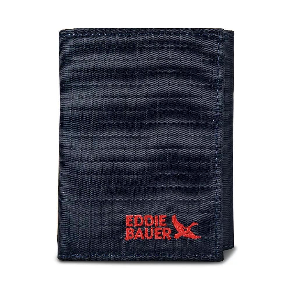 Men's Eddie Bauer Companion Ripstop Nylon Trifold RFID Wallet, Blue Product Image