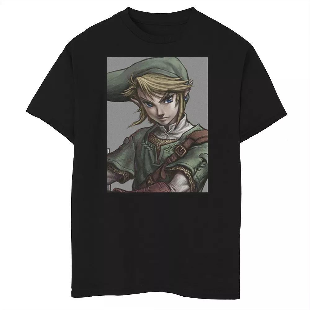 Boys 8-20 Legend of Zelda Link Twilight Face Portrait Graphic Tee, Boy's, Size: XL, Black Product Image