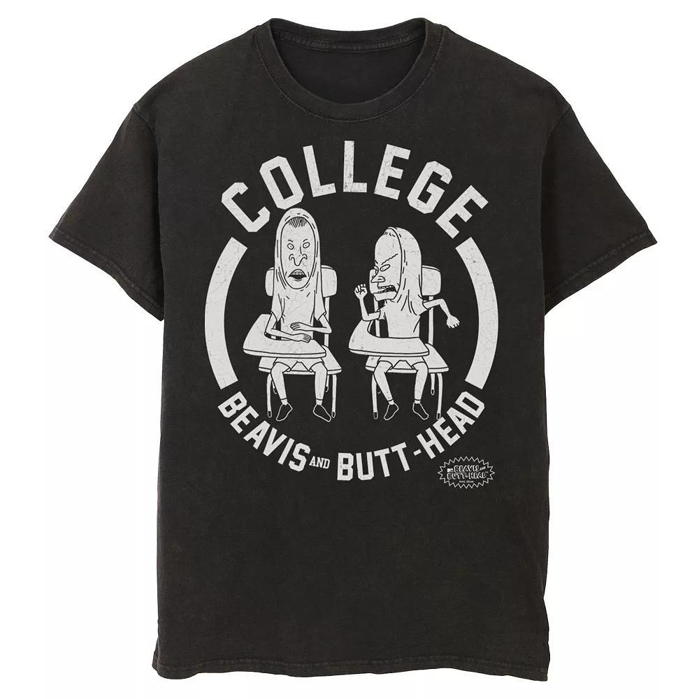 Men's Beavis and Butthead College Tee, Size: XL, Black Product Image