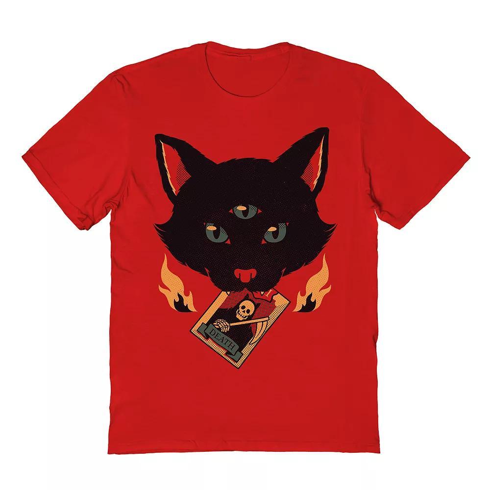Men's Tobe Fonseca Cat Tarot Death Tee, Size: XXL, Red Product Image
