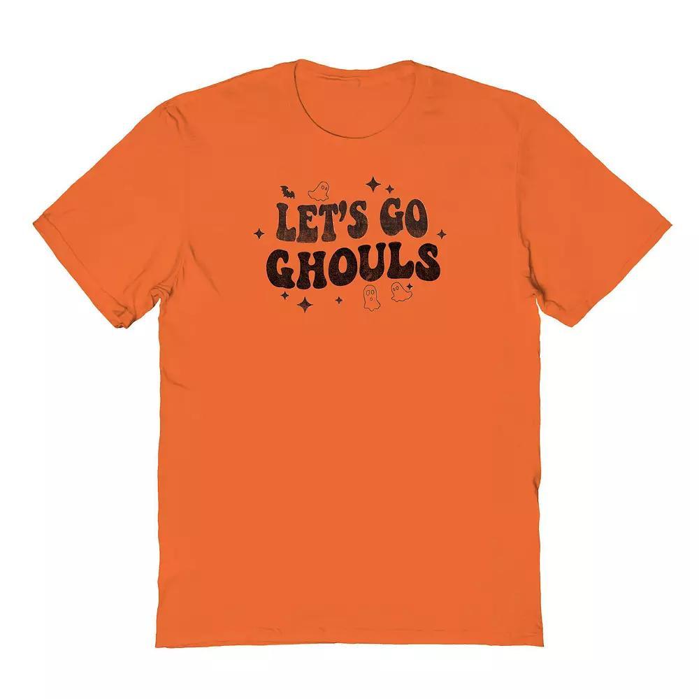 Men's Let's Go Ghouls Halloween Graphic Tee, Size: Small, Orange Product Image