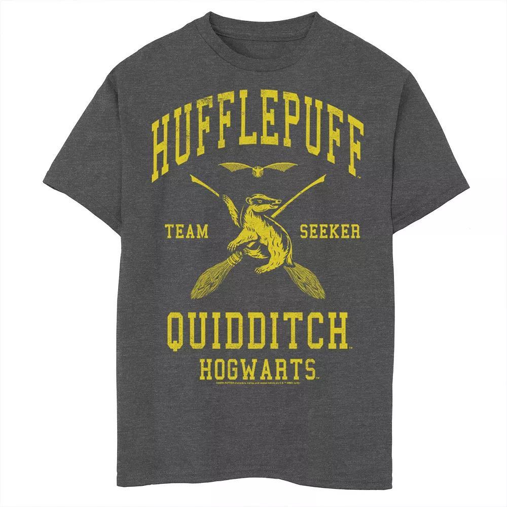 Boys 8-20 Harry Potter Hufflepuff Quidditch Seeker Poster Graphic Tee, Boy's, Size: XS, Grey Heather Product Image