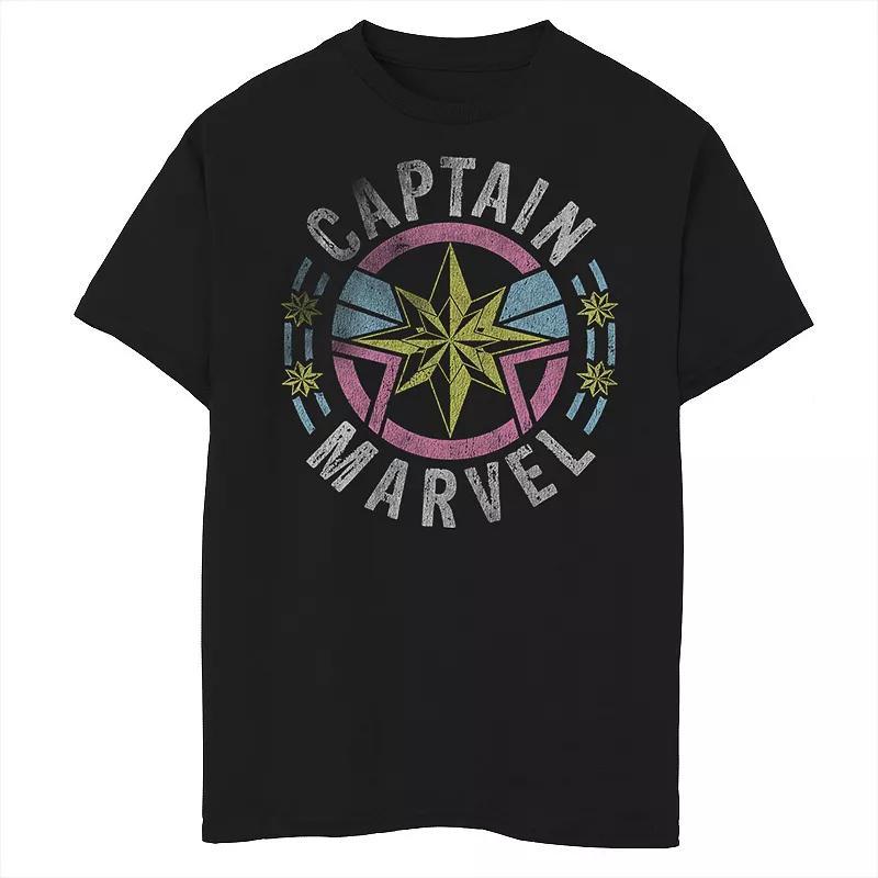 Boys 8-20 Captain Marvel '90s Style Logo Graphic Tee, Boy's, Size: XS, Black Product Image