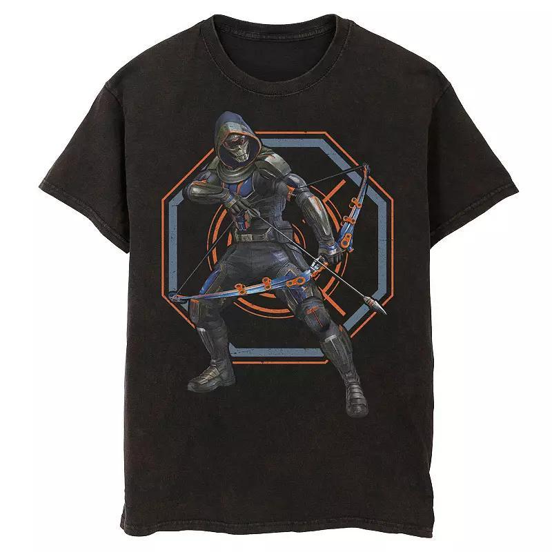 Men's Nickelodeon Hey Arnold PS 118 Waving Pennant Mineral Wash Graphic Tee, Size: XL, Black Product Image