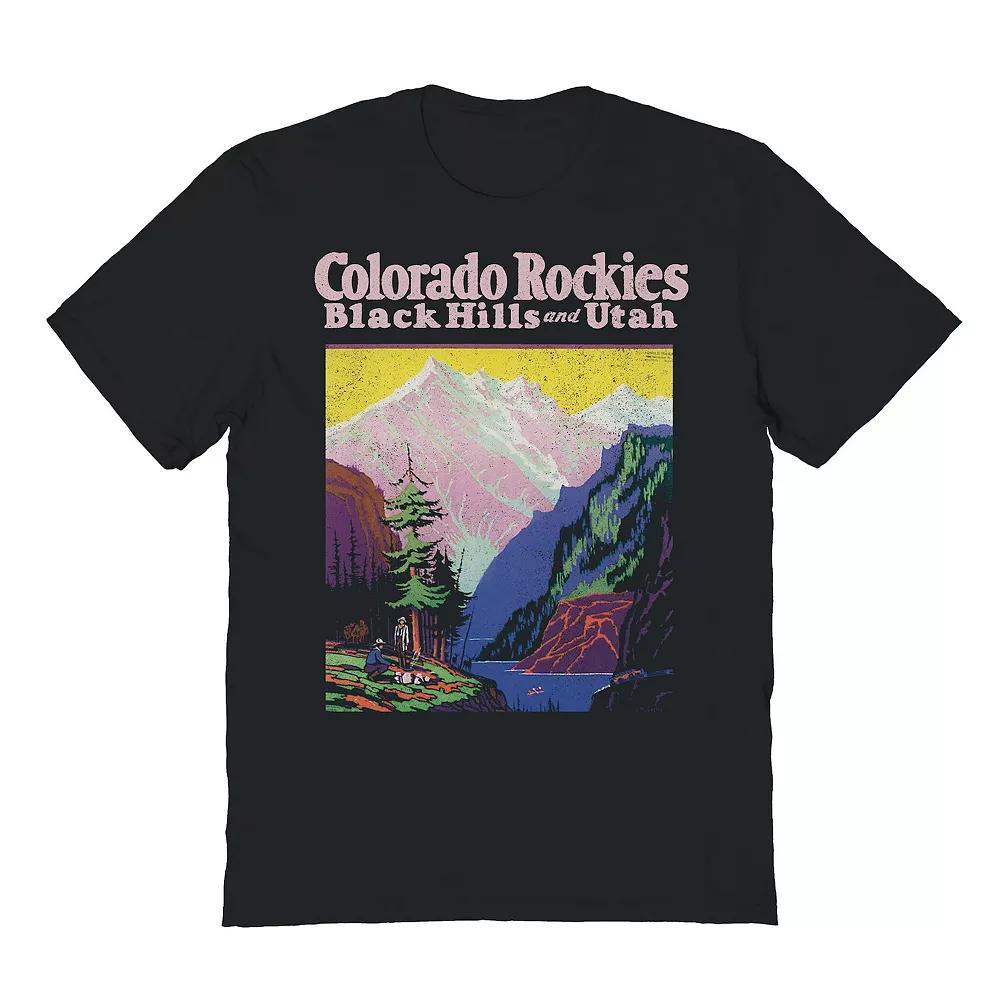 Men's Colorado Rockies Graphic Tee, Size: Small, Black Product Image