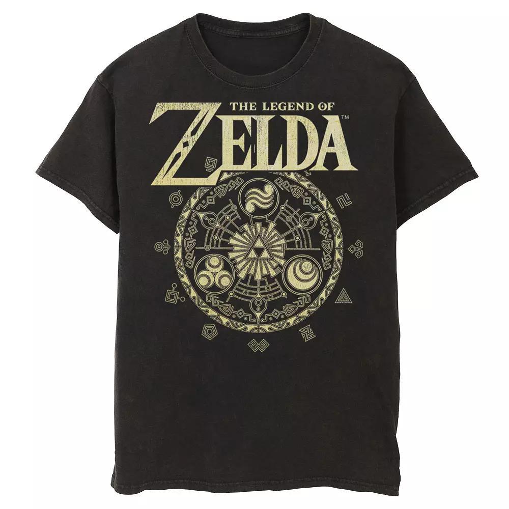 Men's Nintendo The Legend Of Zelda Circle Emblem Logo Tee, Size: XL, Black Product Image