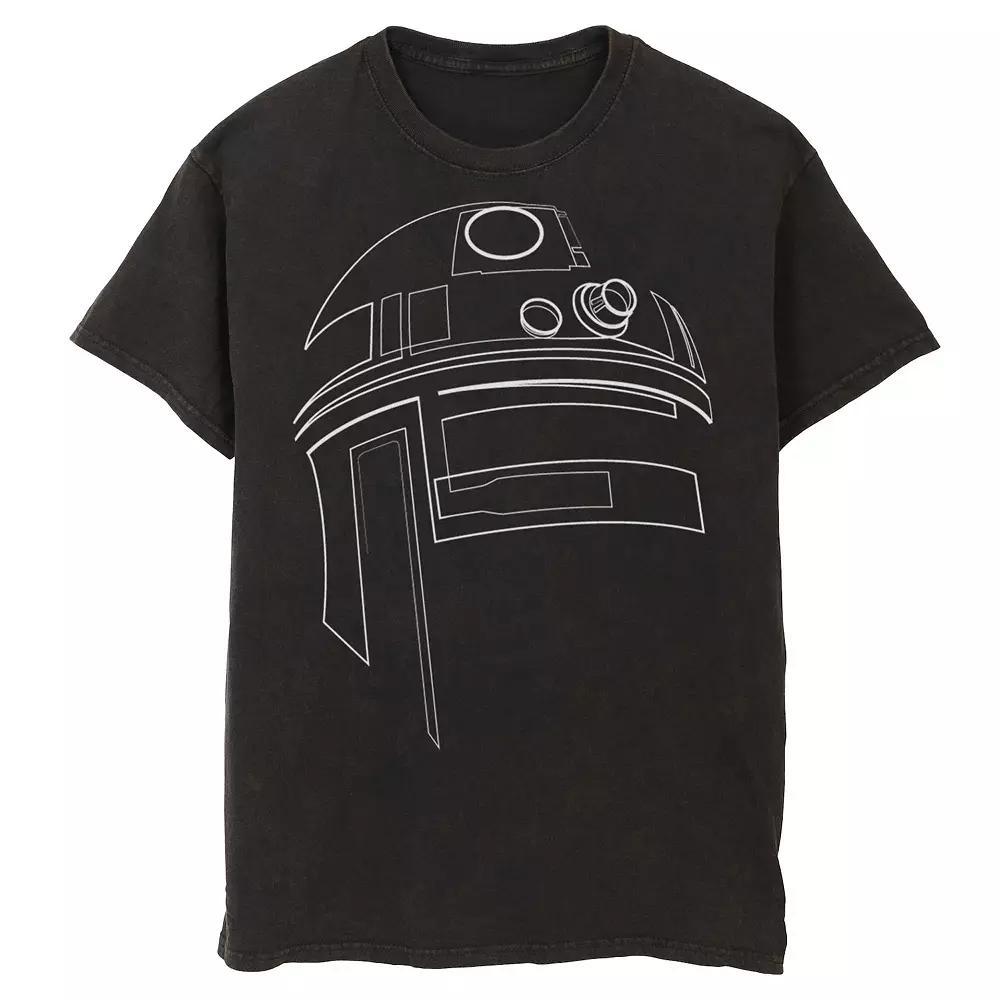 Men's Star Wars R2-D2 Outline Tee, Size: Medium, Black Product Image