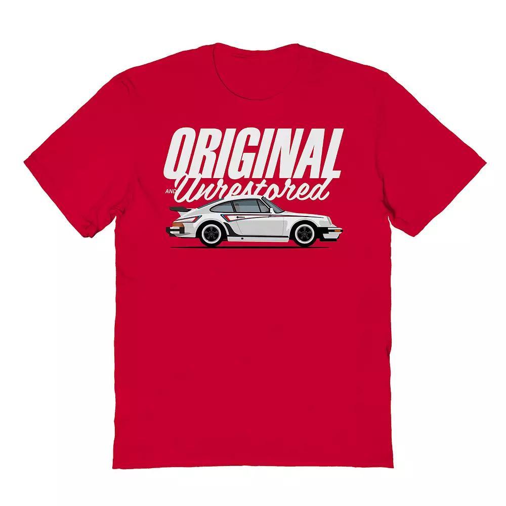 Mens Original & Unrestored Porker Car Graphic Tee Dark Grey Product Image
