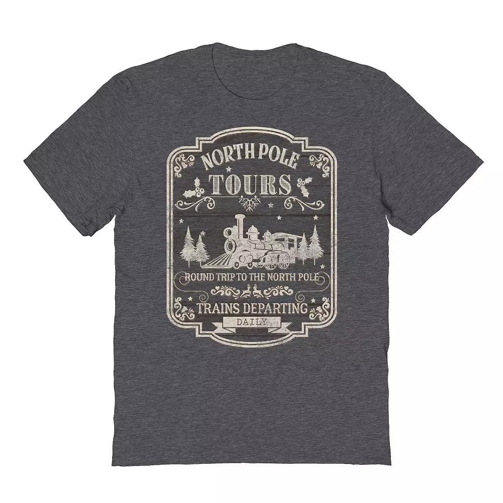 Mens North Pole Tour Graphic Tee, Womens Dark Grey Product Image