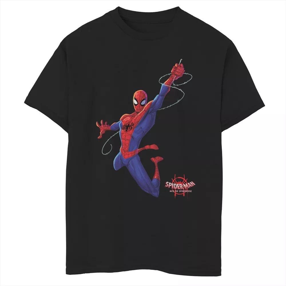 Boys' 8-20 Marvel Spider-Verse Real Spider-Man Graphic Tee, Boy's, Size: Small, Black Product Image