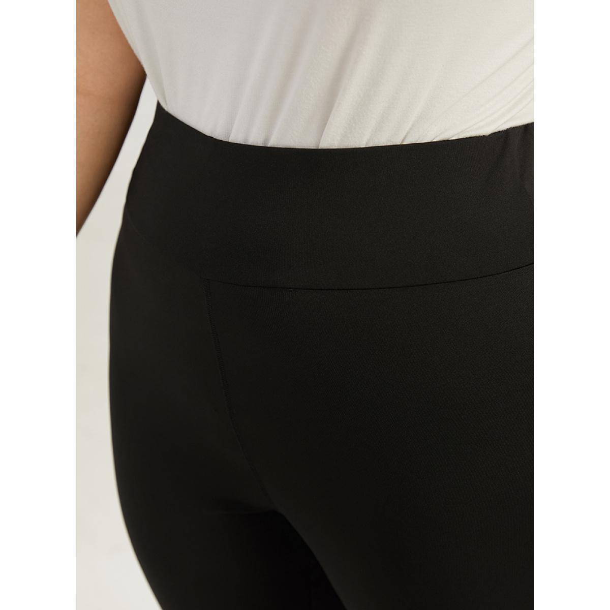 Plus Size Halloween Wideband Waist Lace Panel Leggings Women Black Casual High stretch Skinny High Rise Everyday Leggings BloomChic 18-20/2X Product Image